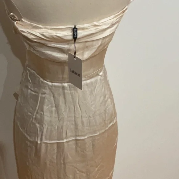Bardot Elio Corset Dress in Gold & Ivory, Size: 6 - Picture 9 of 9